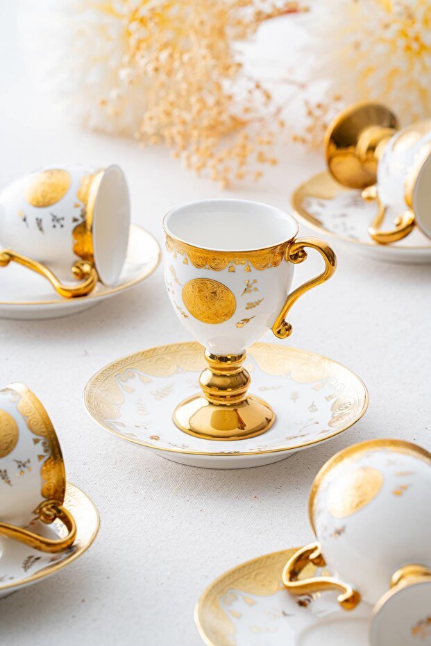 Acar Diallo Premium Turkish Coffee Cup Set - 6 Piece, 90ml - TryAladdin