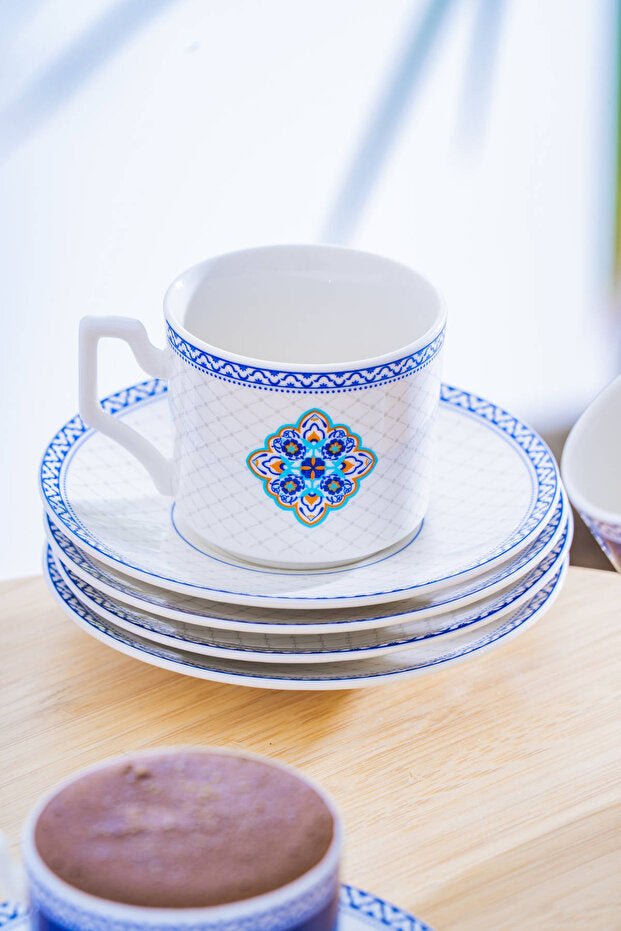 Acar Eloise Professional Turkish Coffee Cup Set - 6 Piece, 90ml Capacity - TryAladdin