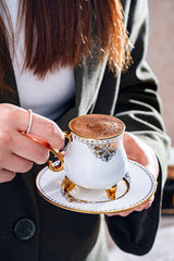 Acar Hemera Professional Turkish Coffee Cup Set - 6 Person, 90ml Capacity - TryAladdin