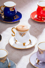 Acar Hemera Professional Turkish Coffee Cup Set - 6 Person, 90ml Capacity - TryAladdin