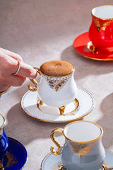 Acar Hemera Professional Turkish Coffee Cup Set - 6 Person, 90ml Capacity - TryAladdin