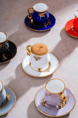 Acar Hemera Professional Turkish Coffee Cup Set - 6 Person, 90ml Capacity - TryAladdin