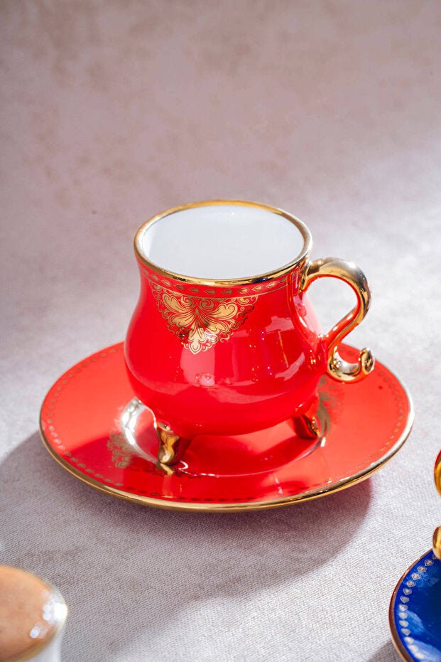 Acar Hemera Professional Turkish Coffee Cup Set - 6 Person, 90ml Capacity - TryAladdin