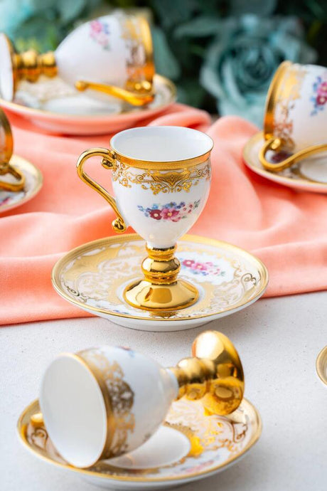 Acar Julius Professional Turkish Coffee Cup Set - 6 Person, 90ml Capacity - TryAladdin