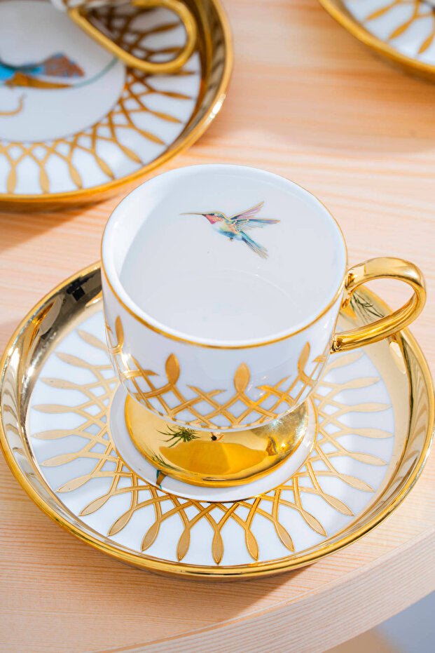 Acar Leoni Premium Turkish Coffee Cup Set - 6 - Piece, 90ml Capacity - TryAladdin