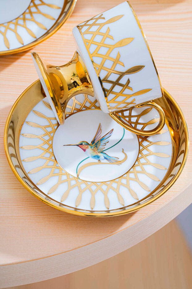 Acar Leoni Premium Turkish Coffee Cup Set - 6 - Piece, 90ml Capacity - TryAladdin