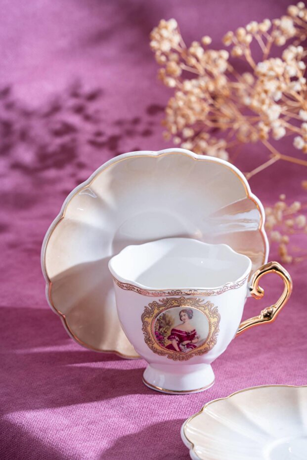 Acar Mandorla Premium 6 - Piece Porcelain Turkish Coffee Espresso Cup Set - 90ml Each - TryAladdin