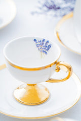 Acar Miranda Premium Porcelain Turkish Coffee Cup Set - 6 - Piece White - TryAladdin