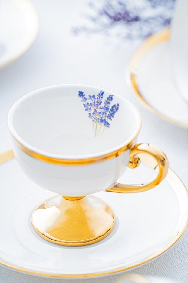 Acar Miranda Premium Porcelain Turkish Coffee Cup Set - 6 - Piece White - TryAladdin