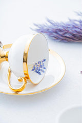 Acar Miranda Premium Porcelain Turkish Coffee Cup Set - 6 - Piece White - TryAladdin