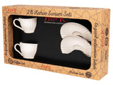 Acar | Porcelain Turkish Coffee Set of Two - Charisma - White