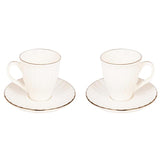 Acar | Porcelain Turkish Coffee Set of Two - Charisma - White