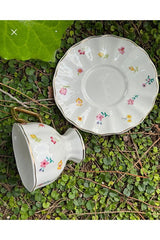 Acar Premium Floral Porcelain Coffee Cup Set - 2 - Piece - TryAladdin