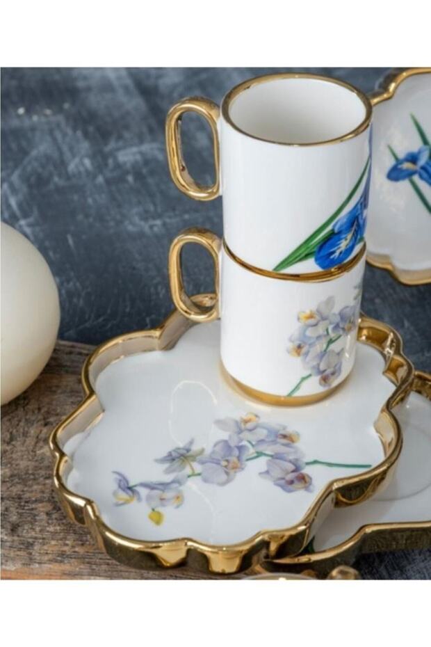 Alisveristime Set di 12 tazzine da caffè greco arabo, con piattino, in porcellana, colore: nero e oro Alisveristime Set di 12 tazzine da caffè greco arabo, con piattino, in porcellana, colore: nero e oro