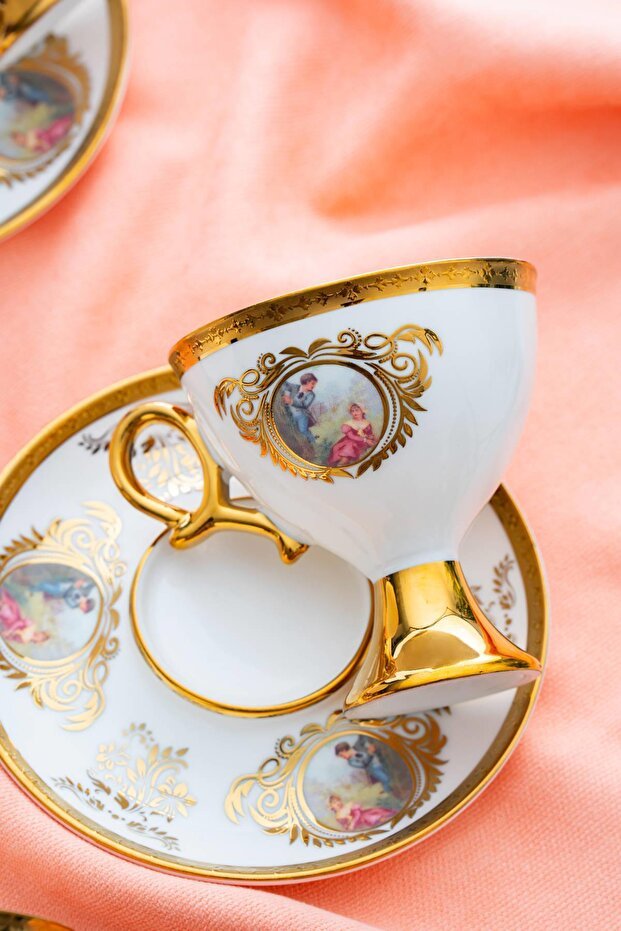 Acar Rosanna Premium Turkish Coffee Cup Set - 6 Piece, 90ml - TryAladdin