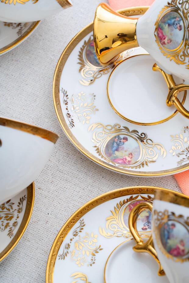 Acar Rosanna Premium Turkish Coffee Cup Set - 6 Piece, 90ml - TryAladdin