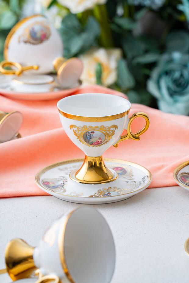 Acar Rosanna Premium Turkish Coffee Cup Set - 6 Piece, 90ml - TryAladdin