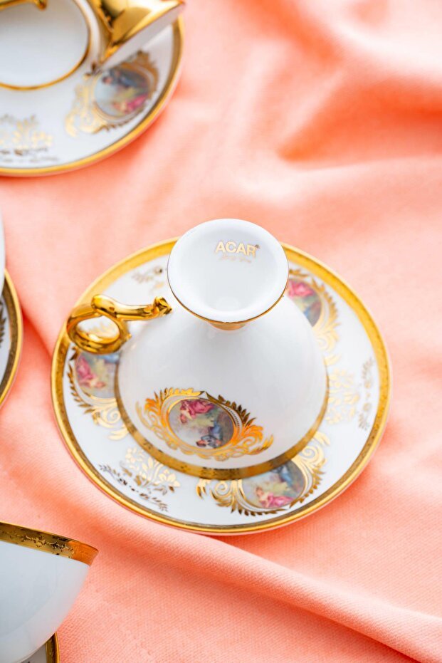 Acar Rosanna Premium Turkish Coffee Cup Set - 6 Piece, 90ml - TryAladdin