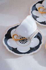 Acar Selvina Luxury Turkish Coffee Cup & Saucer Set - 6 x 90ml - TryAladdin