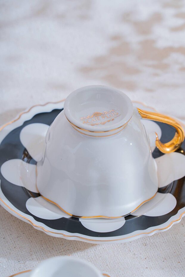 Acar Selvina Luxury Turkish Coffee Cup & Saucer Set - 6 x 90ml - TryAladdin