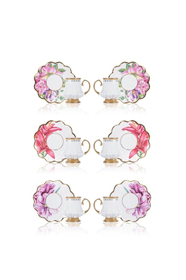 Acar Sofiya Professional Turkish Coffee Cup Set - 6 Person Assorted - TryAladdin