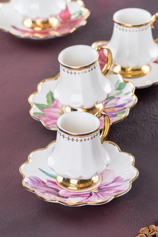 Acar Sofiya Professional Turkish Coffee Cup Set - 6 Person Assorted - TryAladdin