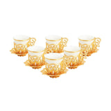 Acar | Turkish Coffee Set of Six - Sultan - Simple - Gold