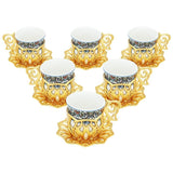 Acar | Turkish Coffee Set of Six - Sultan - Topkapi - Gold