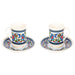 Acar | Turkish Coffee Set of Two - Porcelain - Topkapi - White