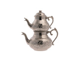 Acar | Turkish Tea Pot - Embroided - Small - White