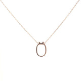 Sterling Silver 3D Letter O Initial Pendant Necklace