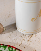 New Bone China Coffee Cup - Elegant Gold-Trimmed Design