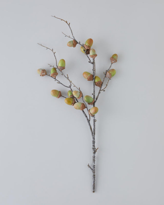 Professional Grade Artificial Acorn Branch Green 76cm