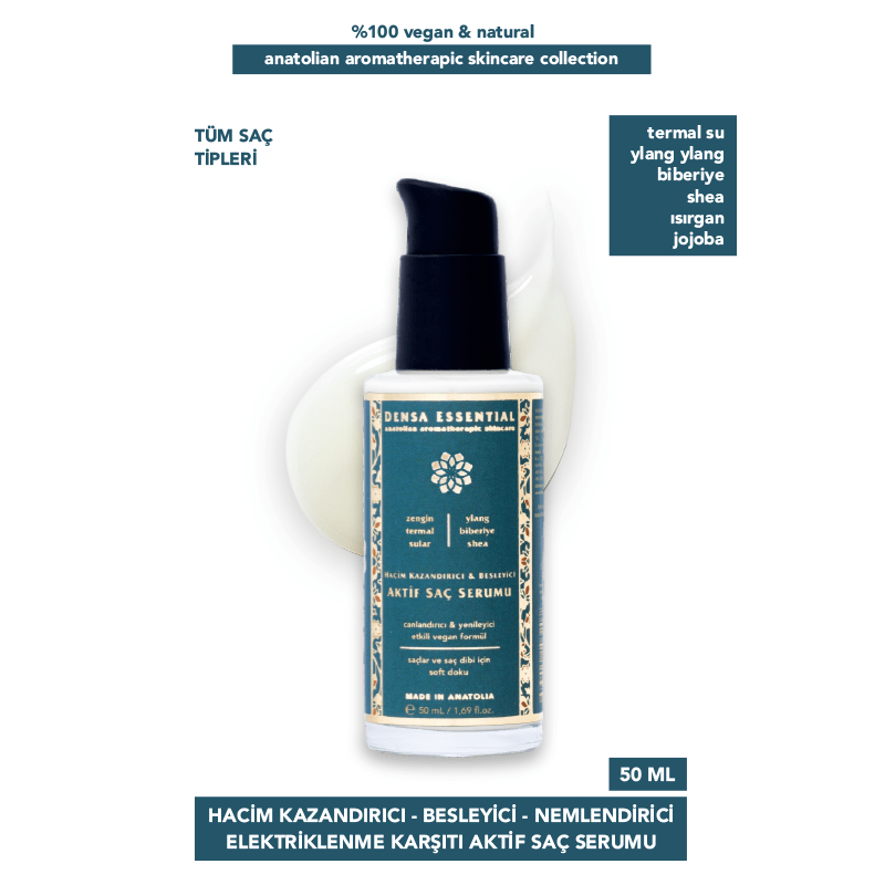 Active Hair Serum - Volume, Anti - Frizz & Nourishing with Niacinamide & Hyaluronic Acid - TryAladdin
