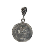 Premium 925 Sterling Silver Alexander Head Medallion Pendant