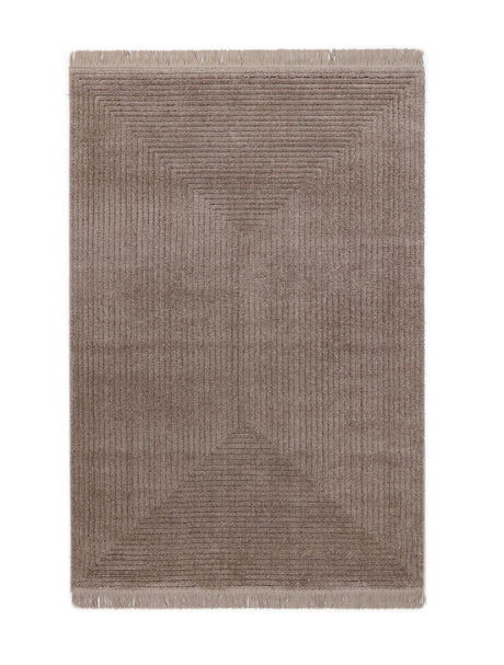 Mink Fringed Area Rug - Soft & Stylish Floor Decor