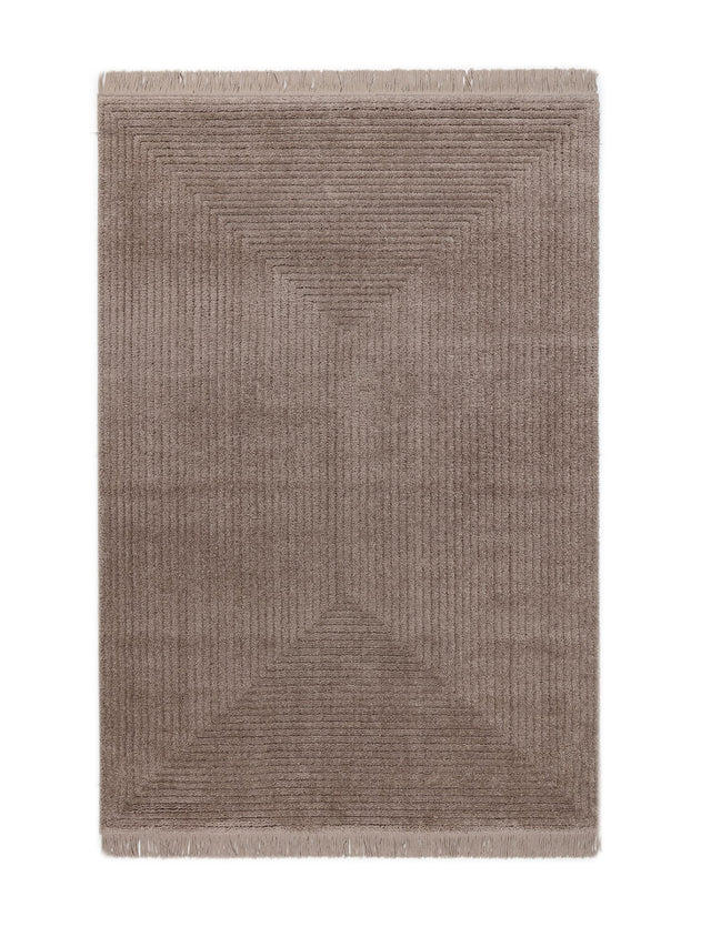 Mink Fringed Area Rug - Soft & Stylish Floor Decor