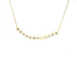 Yellow Plated Sterling Silver Suyolu Necklace - White Zircon