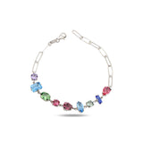 Vibrant Crystal Bracelet - Modern Cushion & Baguette Mixed Cuts