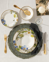 New Bone China 6-Person Dinner Set - Elegant Lumière Design