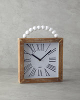 Premium Natural Wood Table Clock - Rustic Office Home Decor