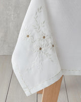 Professional Polyester Tablecloth White Gold 150x200cm