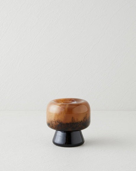 Premium Aden Collection Amber Glass Vase