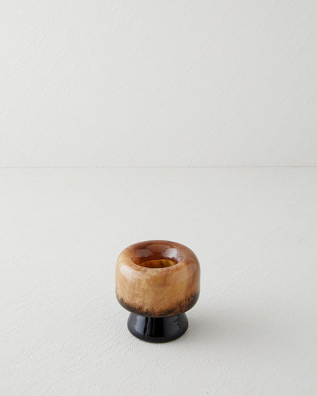 Premium Aden Collection Amber Glass Vase
