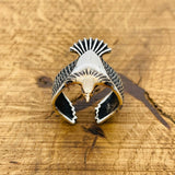 Adjustable Eagle Silver Ring