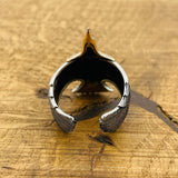 Adjustable Eagle Silver Ring