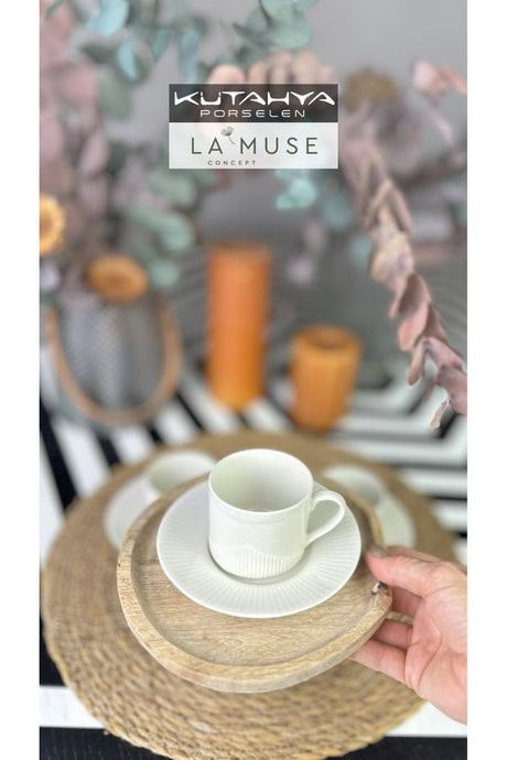 Adler Premium Porcelain Turkish Coffee Cup Set - 12 - Piece 6 - Person - TryAladdin