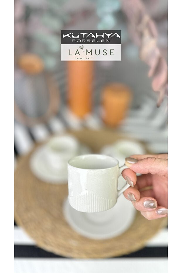 Adler Premium Porcelain Turkish Coffee Cup Set - 12 - Piece 6 - Person - TryAladdin