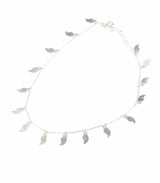 925 Sterling Silver Leaf Charm Anklet - Adjustable & Delicate