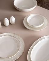 Fine Bone Porcelain 6-Person Dinner Set - Timeless Elegance